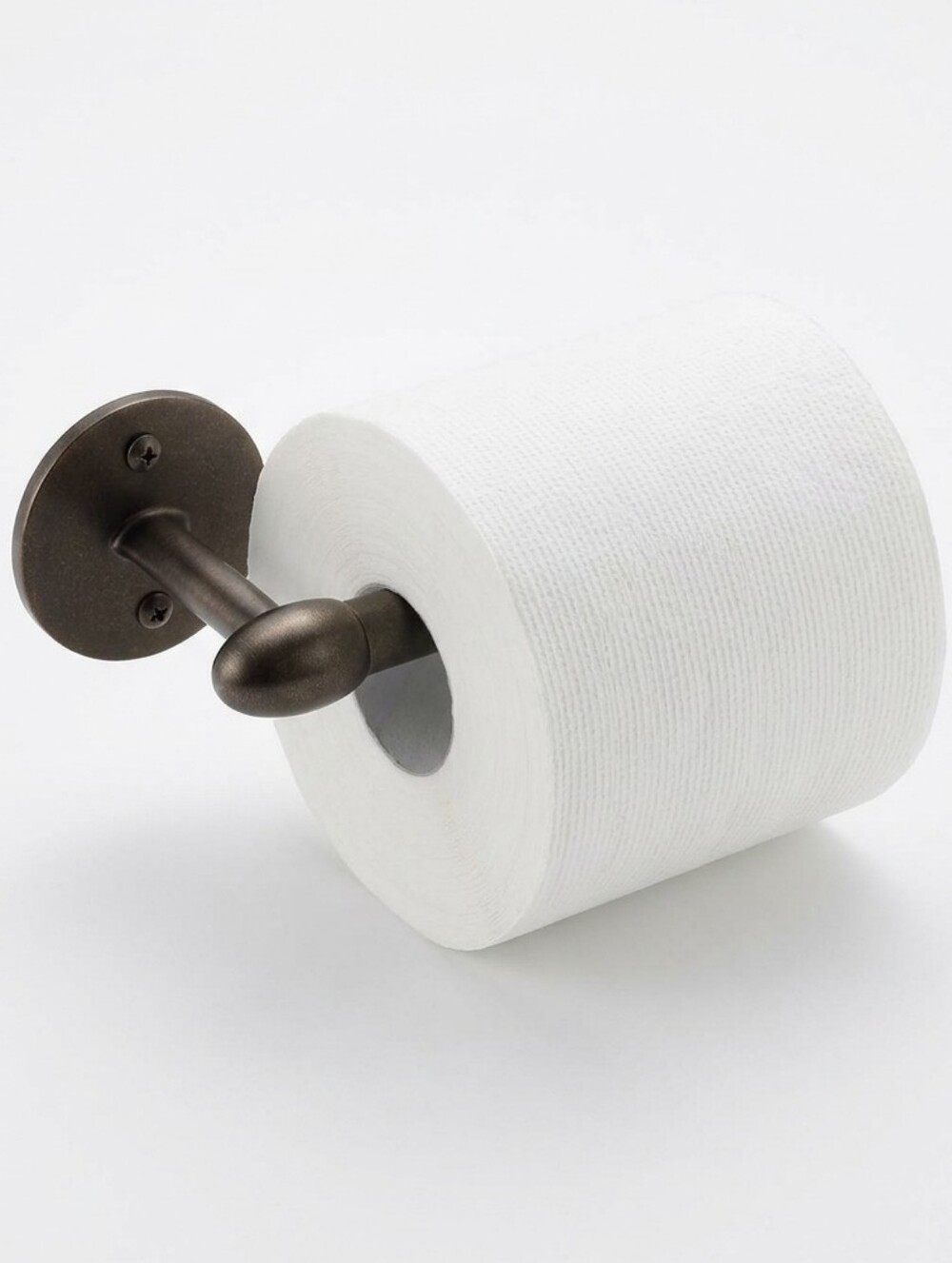 ☔️🔸️NIB InterDesign Bronze Steel Wall Mount Toilet Paper Holder